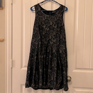 Navy lace mini dress